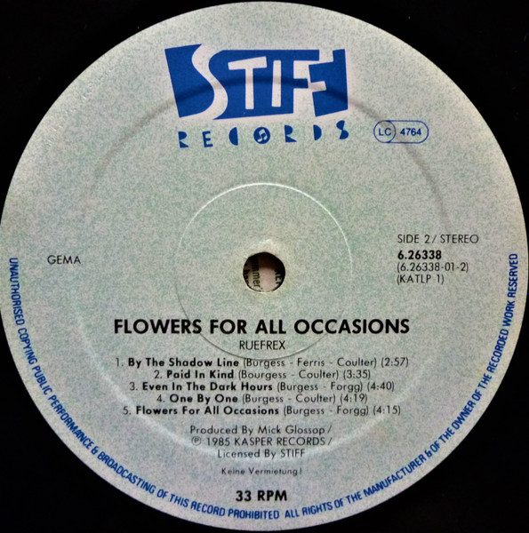 Ruefrex - Flowers For All Occasions | Kasper Records (KATLP 1) - 4 Ruefrex - Flowers For All Occasions | Kasper Records (KATLP 1) - 4