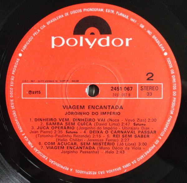 Jorginho Do Império - Viagem Encantada | Polydor (2451067) - 2 Jorginho Do Império - Viagem Encantada | Polydor (2451067) - 2