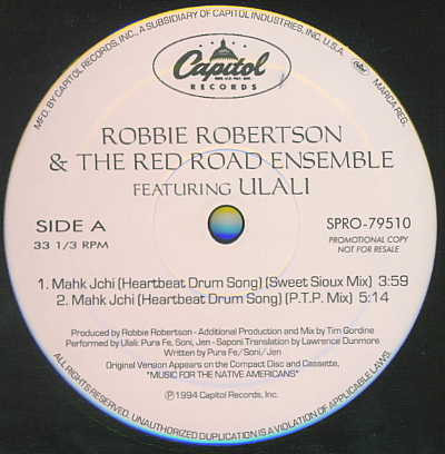 Robbie Robertson & The Red Road Ensemble - Mahk Jchi (Heartbeat Drum Song) | Capitol Records (SPRO-79510) - main Robbie Robertson & The Red Road Ensemble - Mahk Jchi (Heartbeat Drum Song) | Capitol Records (SPRO-79510) - main