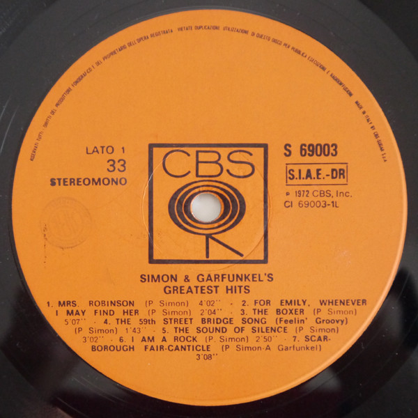 Simon & Garfunkel - Simon And Garfunkel's Greatest Hits | CBS (S 69003) - 3