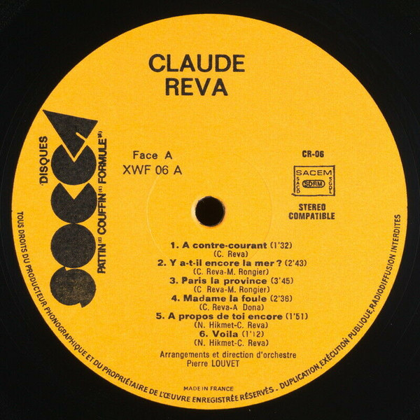 Claude Réva - A Contre Courant | Disques Socca (XWF 06) - 4