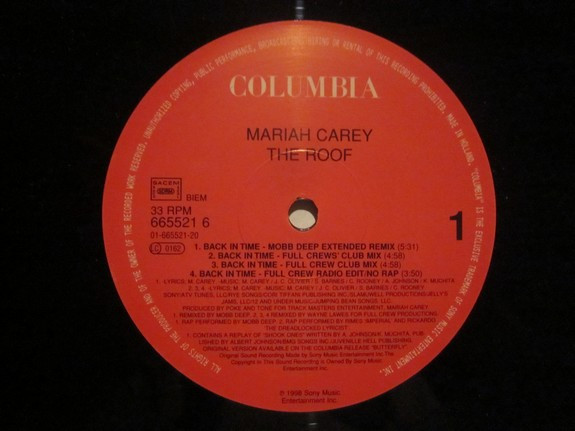Mariah Carey - The Roof (Back In Time) | Columbia (665521 6) - 2