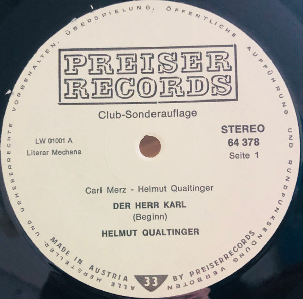 Helmut Qualtinger - Der Herr Karl | Preiser Records (64 378) - 3 Helmut Qualtinger - Der Herr Karl | Preiser Records (64 378) - 3