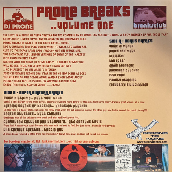 Prone - Prone Breaks Volume One | Second To None (PRONE01) - 2