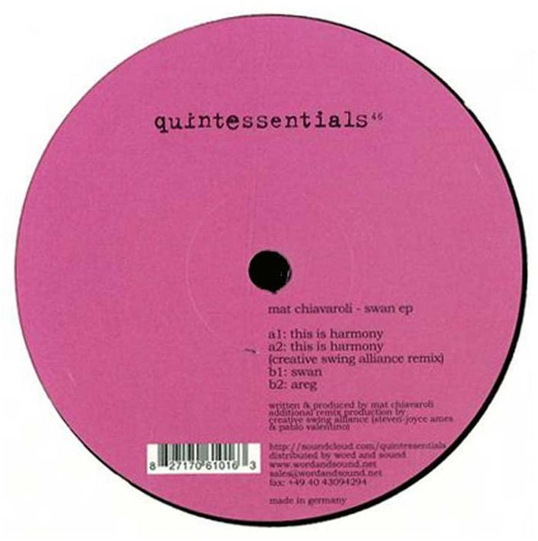 Mat Chiavaroli - Swan EP | Quintessentials (quintessentials 46)