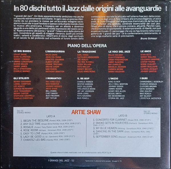 Artie Shaw - Artie Shaw | Fabbri Editori (GdJ 52) - 2