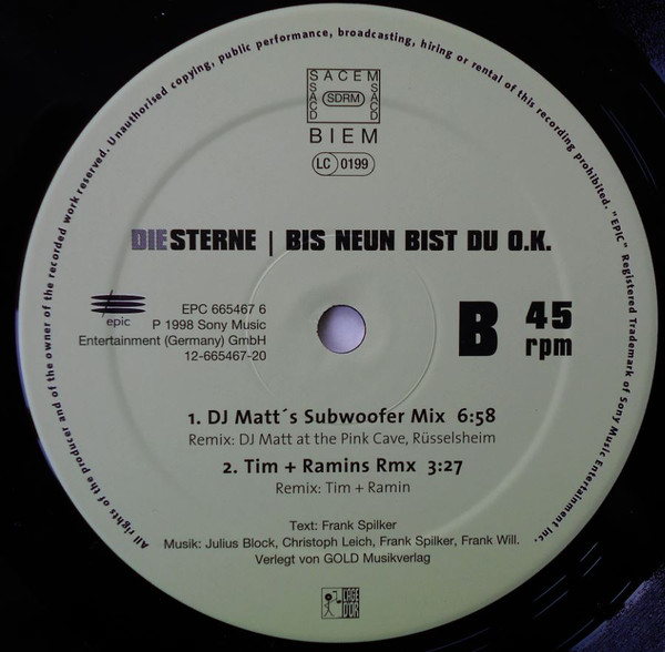 Die Sterne - Bis Neun Bist Du OK | L'Age D'Or (LADO 15037-0) - 4 Die Sterne - Bis Neun Bist Du OK | L'Age D'Or (LADO 15037-0) - 4