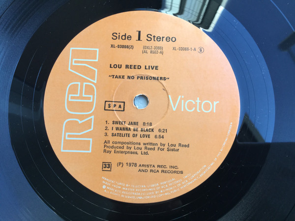 Lou Reed - Lou Reed Live - Take No Prisoners | RCA Victor (XL-03066(2)) - 4