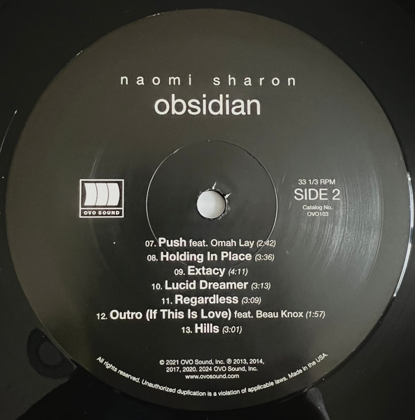 Naomi Sharon - Obsidian | OVO Sound (OVO103) - 4