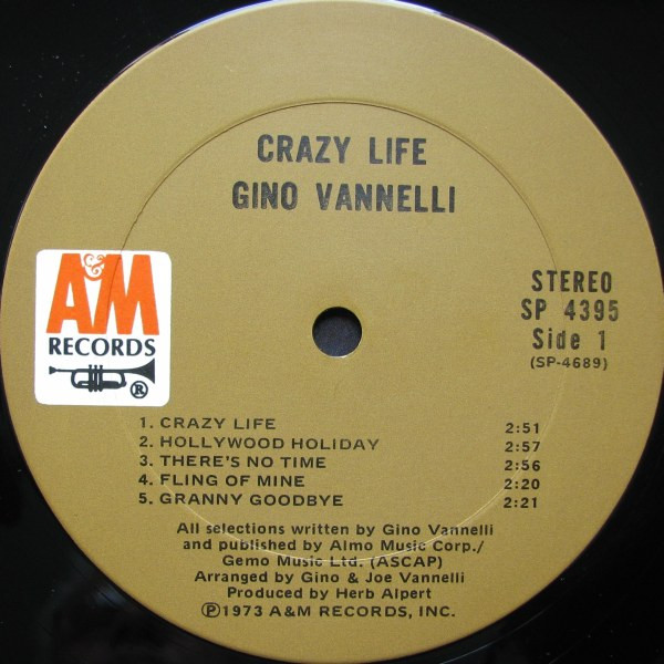 Gino Vannelli - Crazy Life | A&M Records (SP-4395) - 3