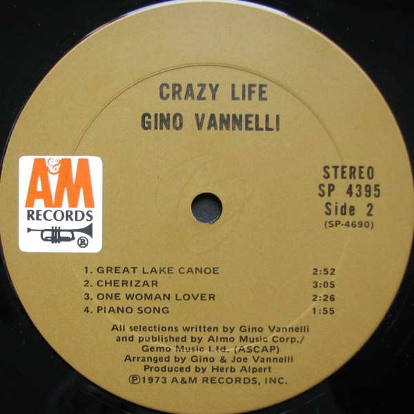 Gino Vannelli - Crazy Life | A&M Records (SP-4395) - 4