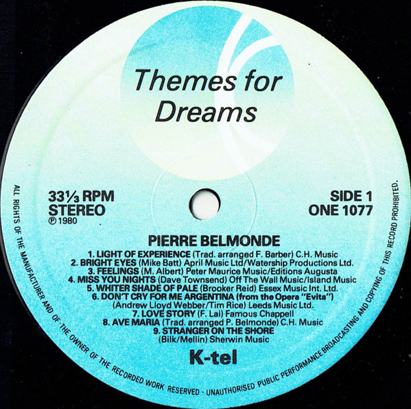 Pierre Belmonde - Themes For Dreams (The Magic Sound Of Panpipes) | K-Tel (ONE 1077) - 3 Pierre Belmonde - Themes For Dreams (The Magic Sound Of Panpipes) | K-Tel (ONE 1077) - 3