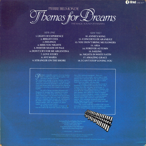Pierre Belmonde - Themes For Dreams (The Magic Sound Of Panpipes) | K-Tel (ONE 1077) - 2 Pierre Belmonde - Themes For Dreams (The Magic Sound Of Panpipes) | K-Tel (ONE 1077) - 2
