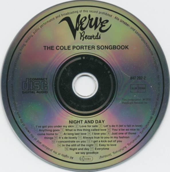 Cole Porter - Night And Day - The Cole Porter Songbook | Verve Records (847 202-2) - 3 Cole Porter - Night And Day - The Cole Porter Songbook | Verve Records (847 202-2) - 3