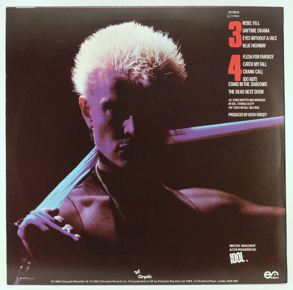 Billy Idol - Rebel Yell | Chrysalis (617815) - 2