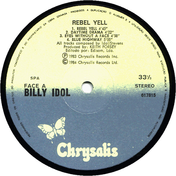 Billy Idol - Rebel Yell | Chrysalis (617815) - 3
