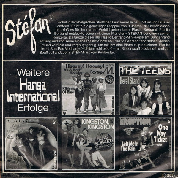 Stéfan - J'Suis Pas Mechant | Hansa International (100 640) - 2