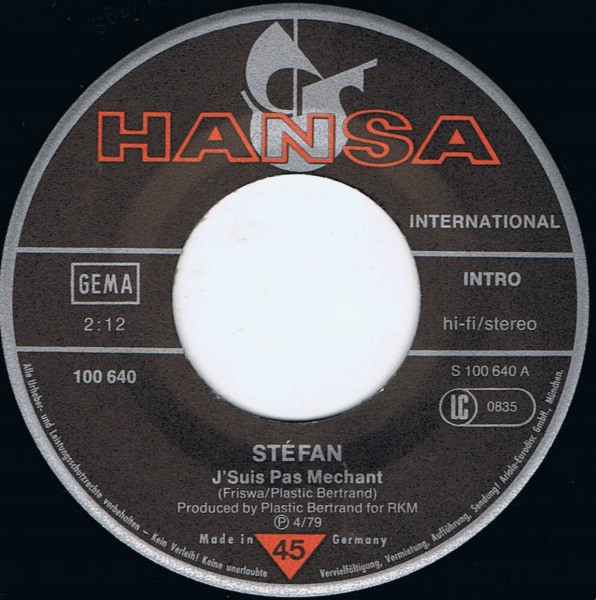 Stéfan - J'Suis Pas Mechant | Hansa International (100 640) - 3