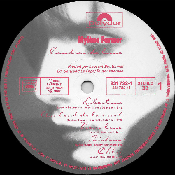 Mylène Farmer - Cendres De Lune | Polydor (831 732-1) - 3