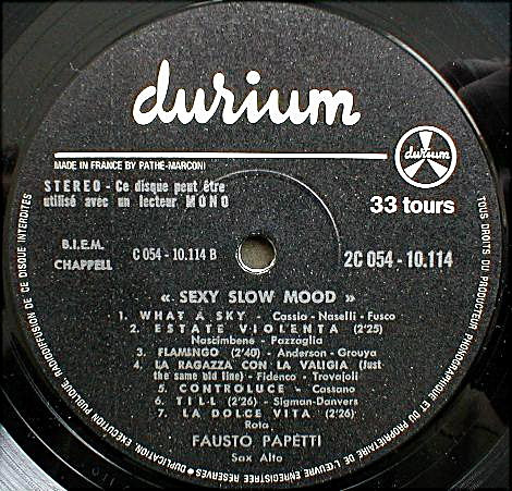 Fausto Papetti - Sexy Slow Mood | Durium (2C 054 10114) - 4 Fausto Papetti - Sexy Slow Mood | Durium (2C 054 10114) - 4