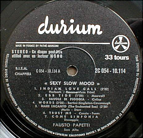 Fausto Papetti - Sexy Slow Mood | Durium (2C 054 10114) - 3 Fausto Papetti - Sexy Slow Mood | Durium (2C 054 10114) - 3
