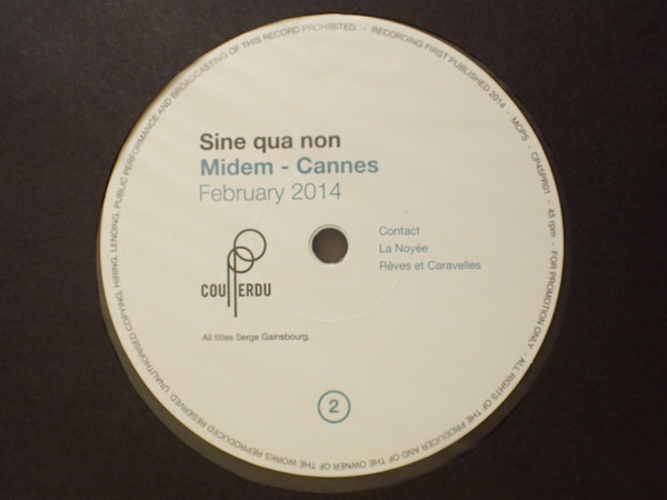 Sine Qua Non - Sine Qua Non (Midem Cannes February 2014) | Coup Perdu (CP45PRO1) - 3 Sine Qua Non - Sine Qua Non (Midem Cannes February 2014) | Coup Perdu (CP45PRO1) - 3