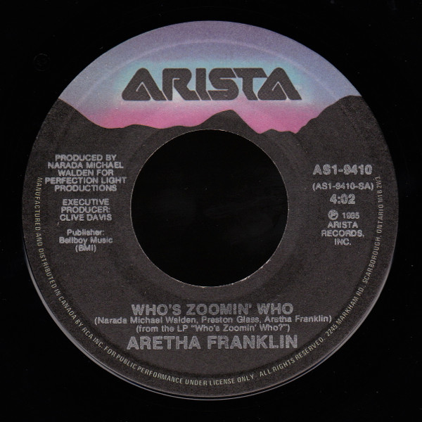 Aretha Franklin - Who's Zoomin' Who (7") [Vinyl] | Arista (AS1-9410) - 3