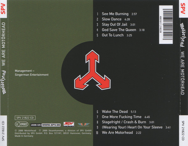 Motörhead - We Are Motörhead | Steamhammer (SPV 21822 CD) - 2