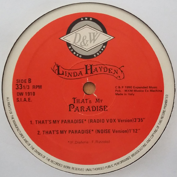 Linda Hayden - That's My Paradise | Dance And Waves (DW 1910) - 2
