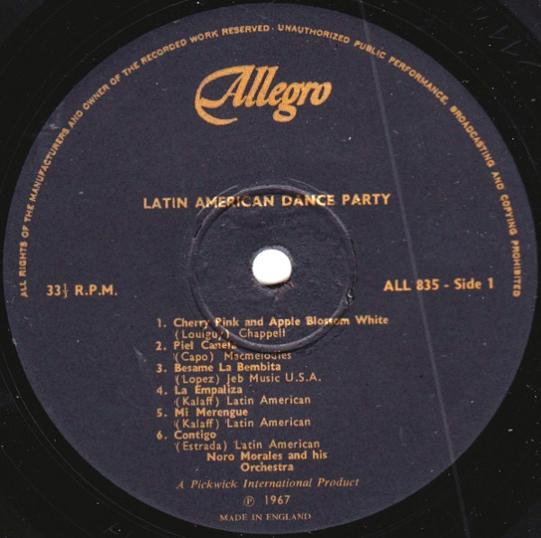 Noro Morales & His Orchestra - Latin American Dance Party | Allegro Records (ALL835) - 2 Noro Morales & His Orchestra - Latin American Dance Party | Allegro Records (ALL835) - 2