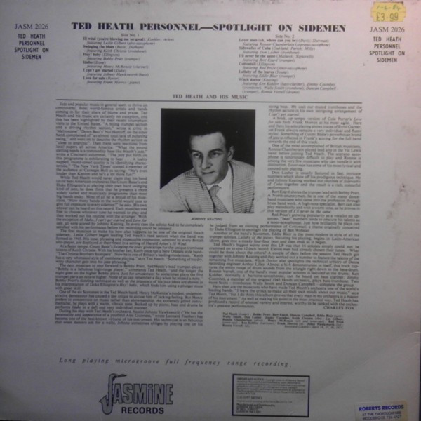 Ted Heath And His Music - Spotlight On Sidemen | Jasmine Records (JASM 2026) - 2