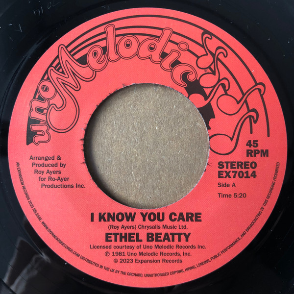 Ethel Beatty - I Know You Care | Expansion (EX7014) - main