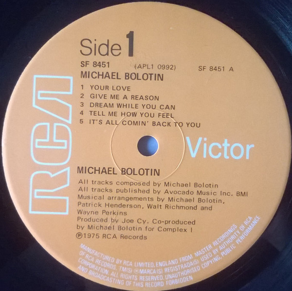 Michael Bolotin - Michael Bolotin | RCA (SF 8451) - 3