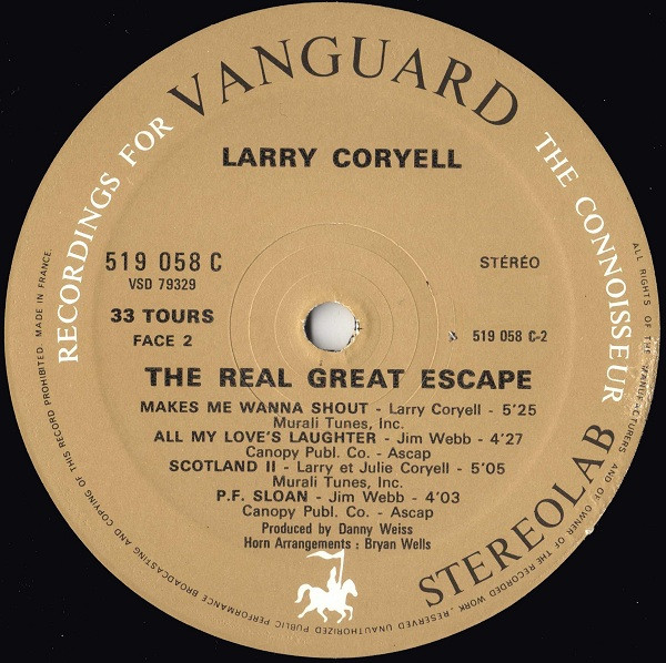 Larry Coryell - The Real Great Escape | Vanguard (VSD 23019) - 3 Larry Coryell - The Real Great Escape | Vanguard (VSD 23019) - 3