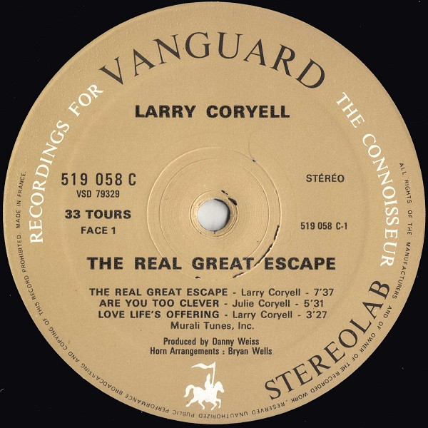 Larry Coryell - The Real Great Escape | Vanguard (VSD 23019) - 4 Larry Coryell - The Real Great Escape | Vanguard (VSD 23019) - 4