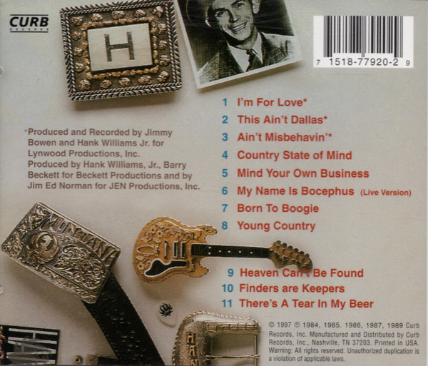 Hank Williams Jr. - Greatest Hits III | Curb Records (D2-77920) - 4