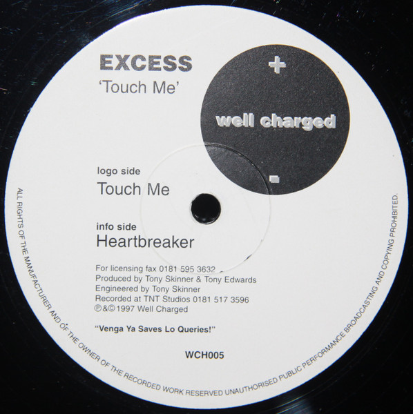 Excess - Touch Me | Well Charged (WCH005) - main