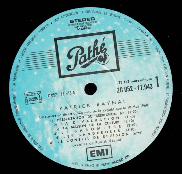 Patrick Raynal - Sports Divers | Pathé (2 C 052-11943) - 3
