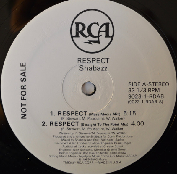 Shabazz - Respect | RCA (9023-1-RDAB) - 2 Shabazz - Respect | RCA (9023-1-RDAB) - 2