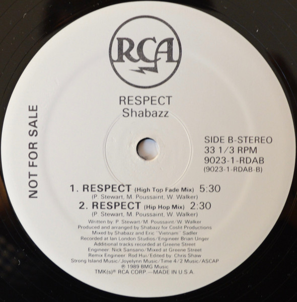Shabazz - Respect | RCA (9023-1-RDAB) - main Shabazz - Respect | RCA (9023-1-RDAB) - main