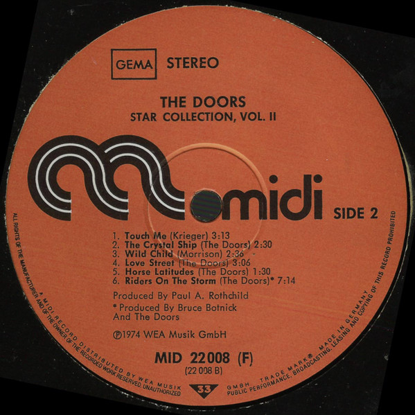 The Doors - Star-Collection Vol.2 | Midi (MID 22 008) - 4 The Doors - Star-Collection Vol.2 | Midi (MID 22 008) - 4