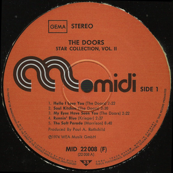 The Doors - Star-Collection Vol.2 | Midi (MID 22 008) - 3 The Doors - Star-Collection Vol.2 | Midi (MID 22 008) - 3