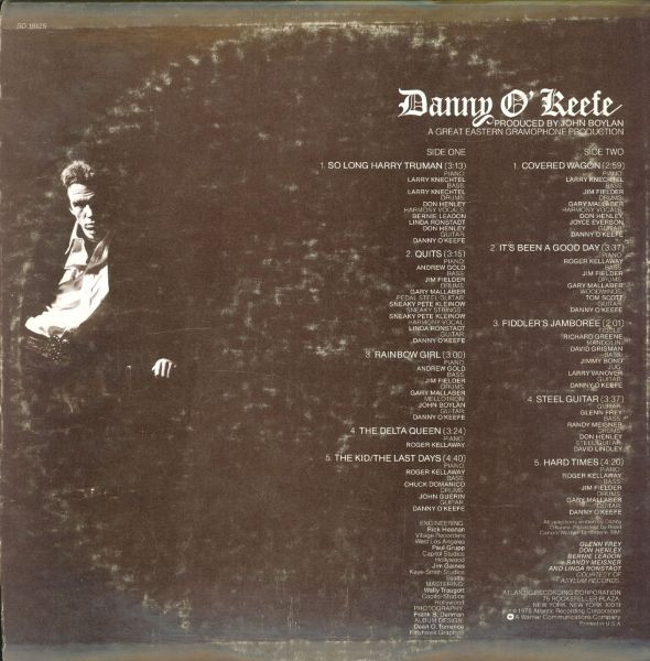 Danny O'Keefe - So Long Harry Truman | Atlantic (SD 18125) - 2