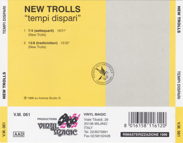 New Trolls - Tempi Dispari | Vinyl Magic (V.M 061) - 2 New Trolls - Tempi Dispari | Vinyl Magic (V.M 061) - 2