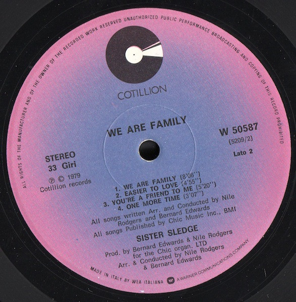 Sister Sledge - We Are Family | Cotillion (W 50587) - 3 Sister Sledge - We Are Family | Cotillion (W 50587) - 3