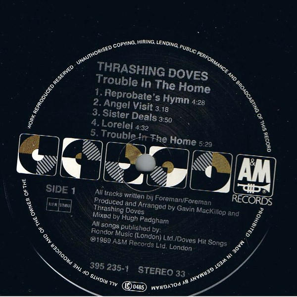 Thrashing Doves - Trouble In The Home | A&M Records (395 235-1) - 3
