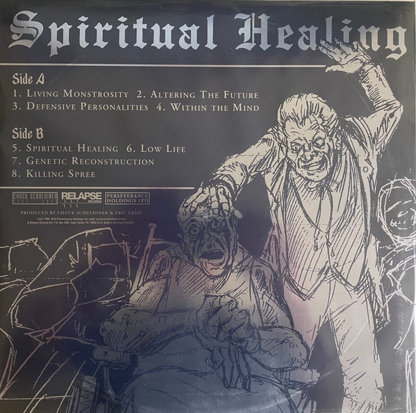 Death - Spiritual Healing (Deluxe Limited Edition - White, Hot Pink And Cyan Blue Splatter Vinyl) [Vinyl] | Relapse Records (RR7194) - 3