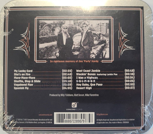 Billy Gibbons - Hardware CD | Concord Records (CRE01808) - main