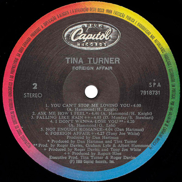 Tina Turner - Foreign Affair | Capitol Records (7918731) - 4