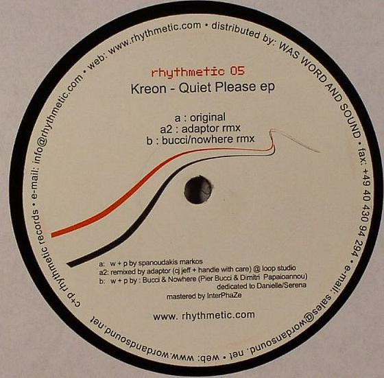 Kreon - Quiet Please EP | Rhythmetic (rhythmetic 05) - main Kreon - Quiet Please EP | Rhythmetic (rhythmetic 05) - main